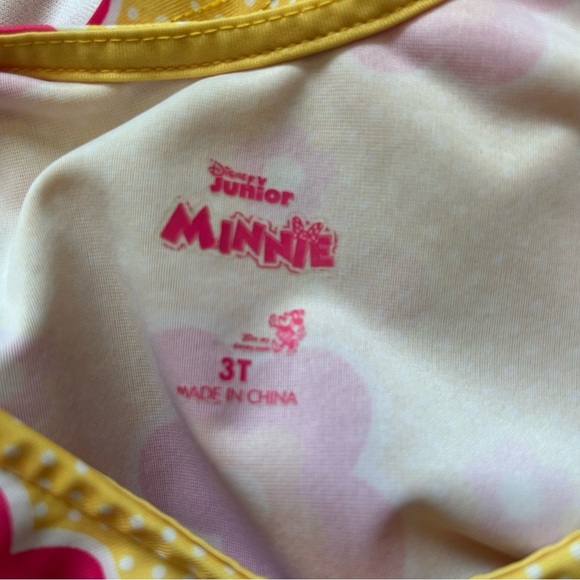 3 for $20 🐣 Disney Junior Full Sleeve Minnie Mouse Floral Sun & Swim Top - Picture 7 of 9